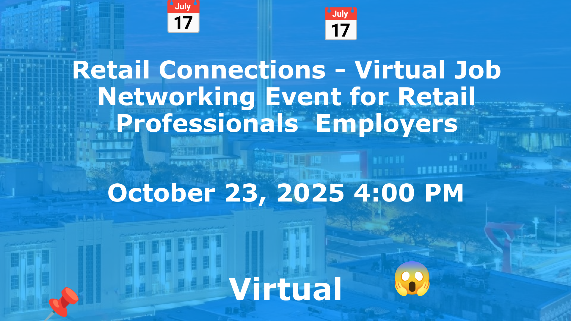 Retail Connections - Virtual Job  Networking Event for Retail Professionals  Employers event image